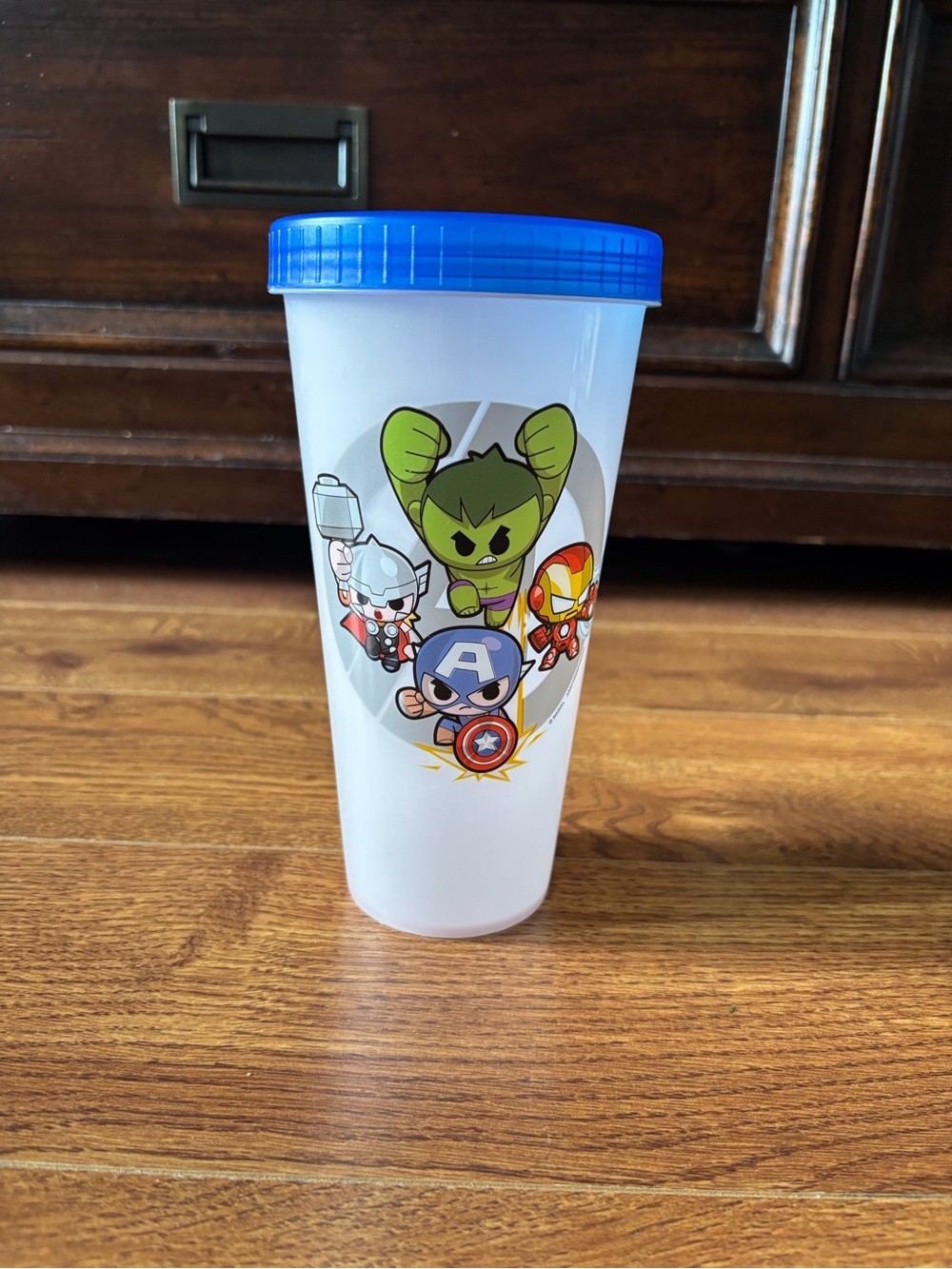 Marvel Avengers Kids Reusable Cup with Blue Lid